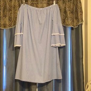 Off the shoulder Dress  elbow length sleeves New